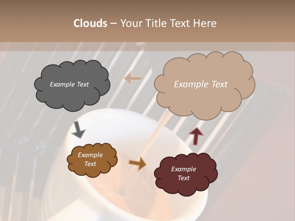 Fashionable Automatic Coffee Machine Pouring A Fresh Classic Italian Espresso In A Small Porcelain Cup PowerPoint Template