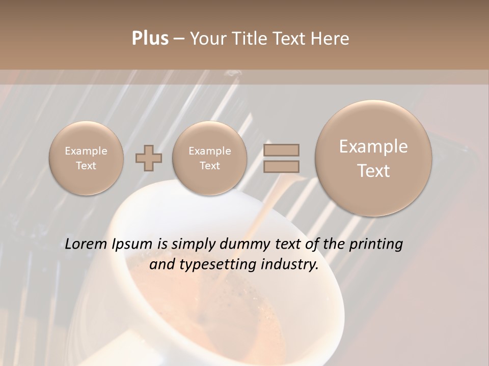 Fashionable Automatic Coffee Machine Pouring A Fresh Classic Italian Espresso In A Small Porcelain Cup PowerPoint Template