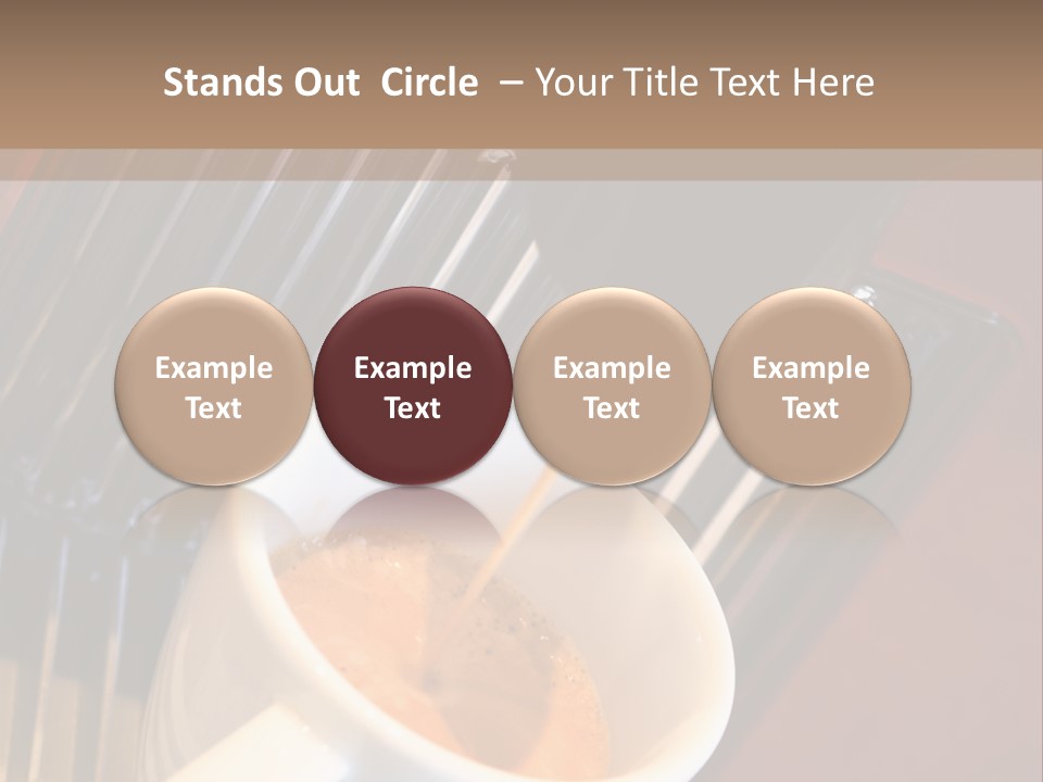 Fashionable Automatic Coffee Machine Pouring A Fresh Classic Italian Espresso In A Small Porcelain Cup PowerPoint Template