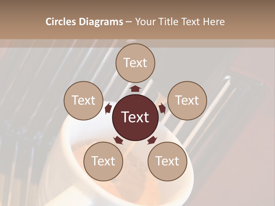 Fashionable Automatic Coffee Machine Pouring A Fresh Classic Italian Espresso In A Small Porcelain Cup PowerPoint Template