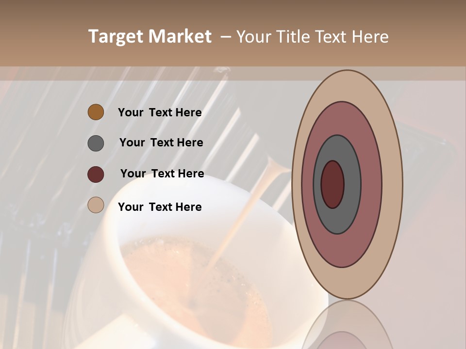 Fashionable Automatic Coffee Machine Pouring A Fresh Classic Italian Espresso In A Small Porcelain Cup PowerPoint Template