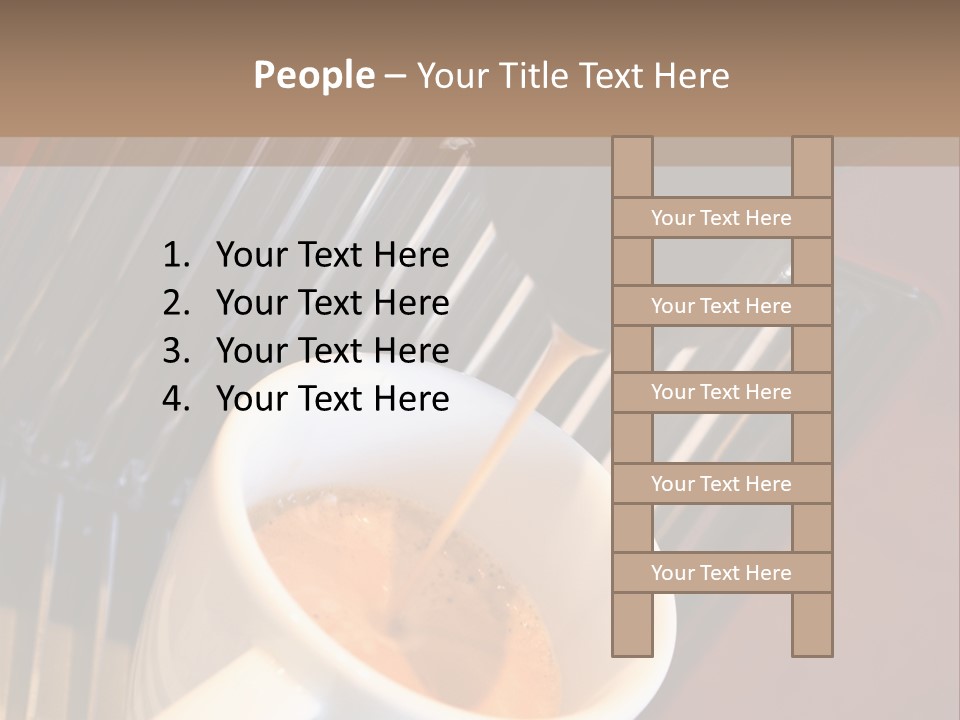 Fashionable Automatic Coffee Machine Pouring A Fresh Classic Italian Espresso In A Small Porcelain Cup PowerPoint Template