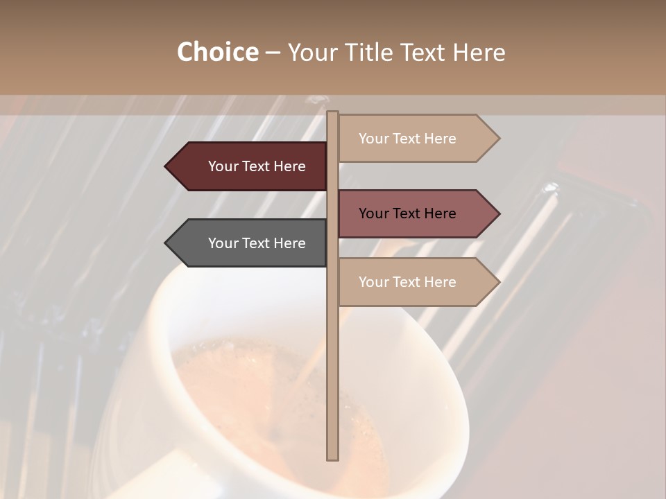 Fashionable Automatic Coffee Machine Pouring A Fresh Classic Italian Espresso In A Small Porcelain Cup PowerPoint Template