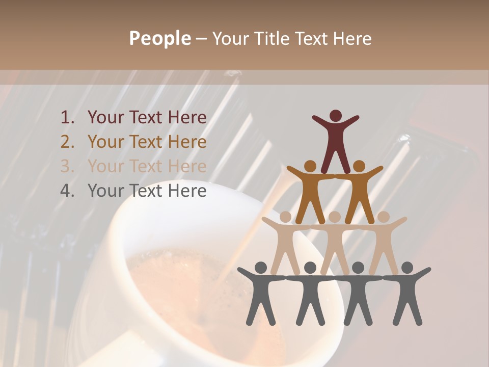 Fashionable Automatic Coffee Machine Pouring A Fresh Classic Italian Espresso In A Small Porcelain Cup PowerPoint Template