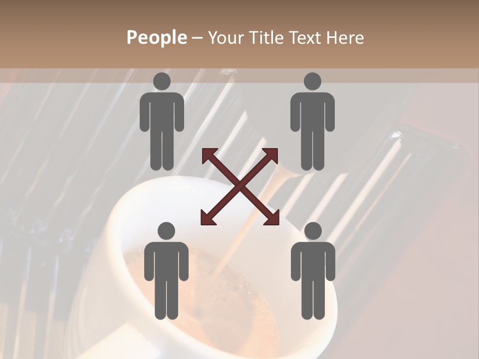 Fashionable Automatic Coffee Machine Pouring A Fresh Classic Italian Espresso In A Small Porcelain Cup PowerPoint Template