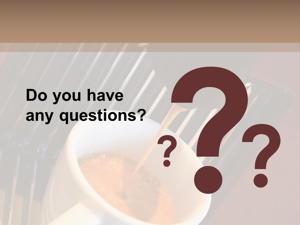 Fashionable Automatic Coffee Machine Pouring A Fresh Classic Italian Espresso In A Small Porcelain Cup PowerPoint Template