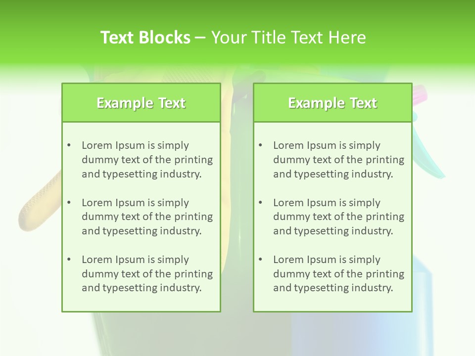 Wet Plastic Bucket With Cleaning Supplies Isolated On White Background PowerPoint Template