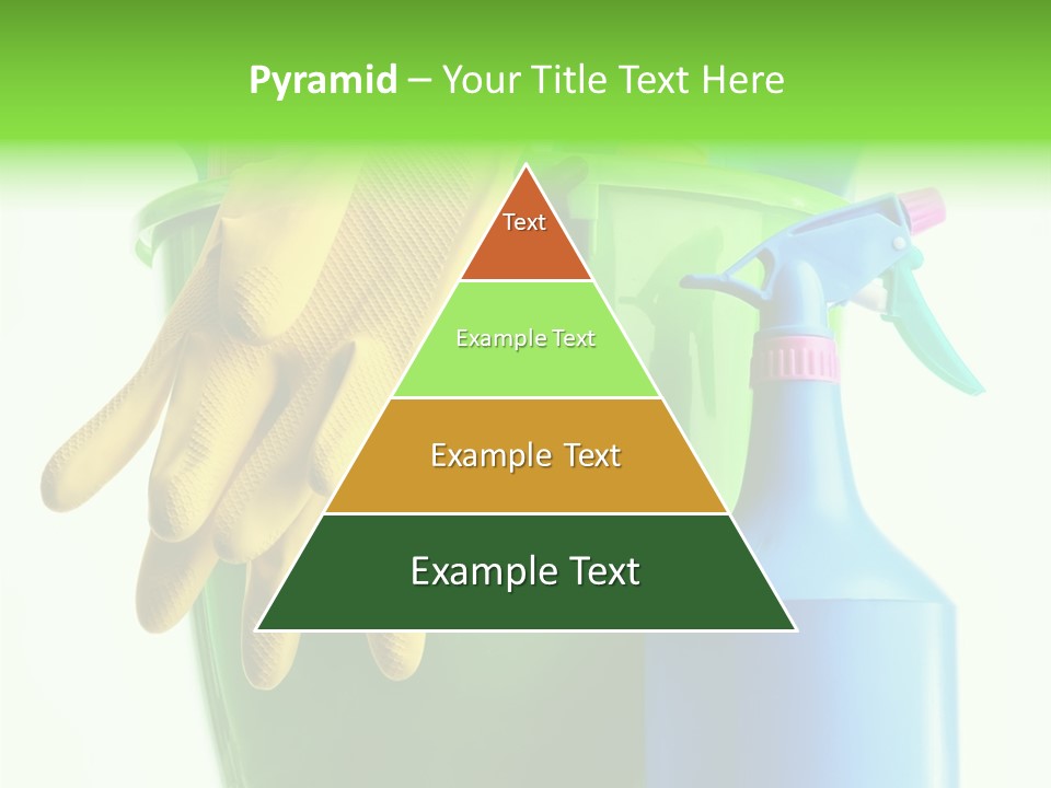 Wet Plastic Bucket With Cleaning Supplies Isolated On White Background PowerPoint Template