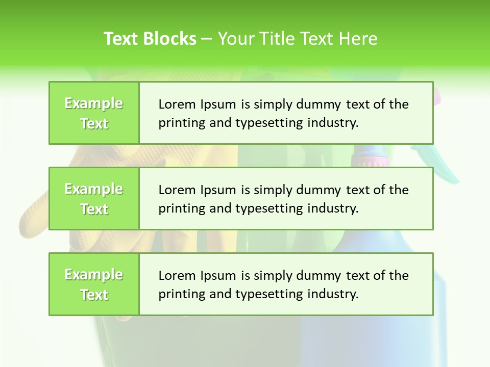 Wet Plastic Bucket With Cleaning Supplies Isolated On White Background PowerPoint Template