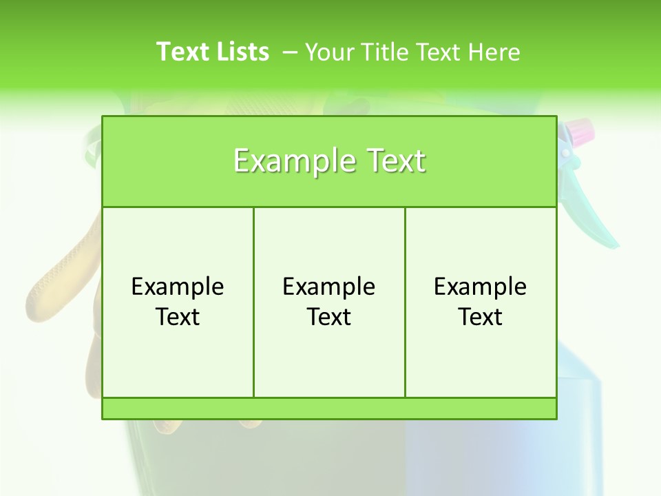 Wet Plastic Bucket With Cleaning Supplies Isolated On White Background PowerPoint Template