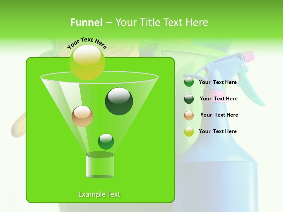 Wet Plastic Bucket With Cleaning Supplies Isolated On White Background PowerPoint Template