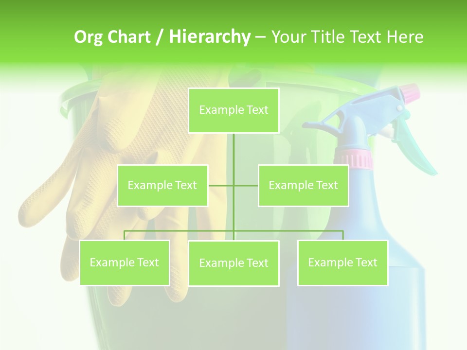 Wet Plastic Bucket With Cleaning Supplies Isolated On White Background PowerPoint Template