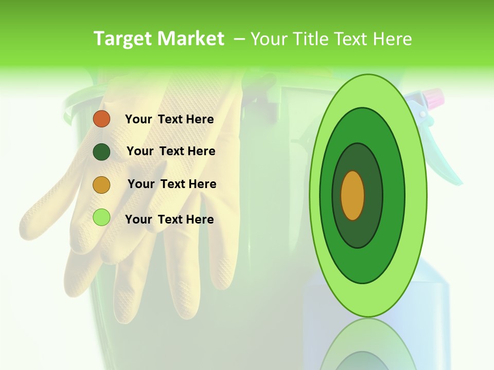 Wet Plastic Bucket With Cleaning Supplies Isolated On White Background PowerPoint Template