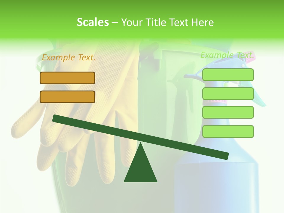 Wet Plastic Bucket With Cleaning Supplies Isolated On White Background PowerPoint Template