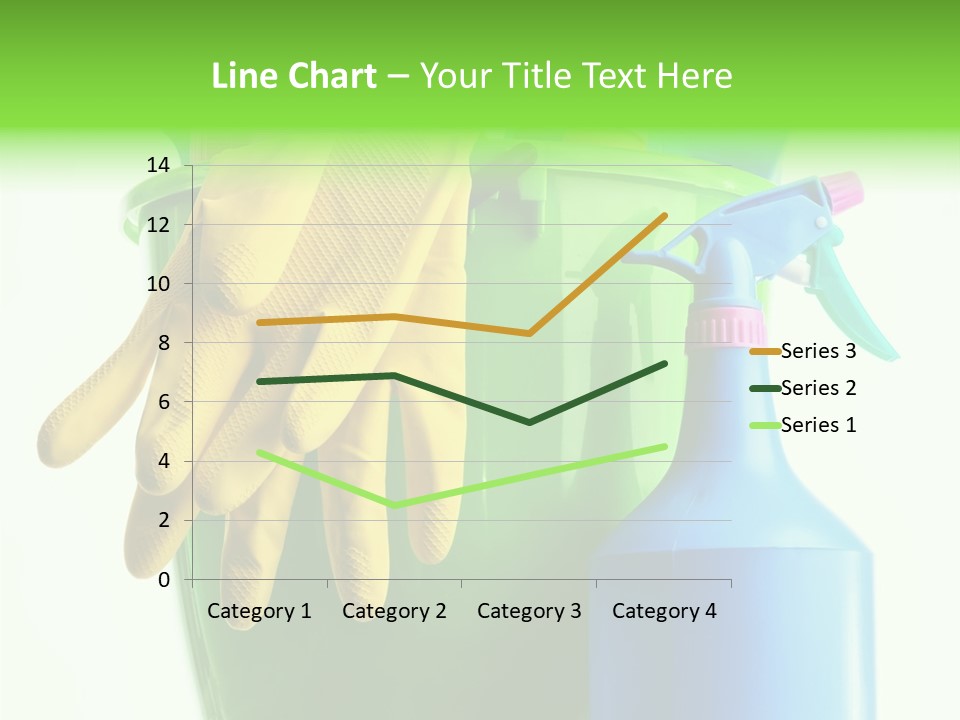 Wet Plastic Bucket With Cleaning Supplies Isolated On White Background PowerPoint Template