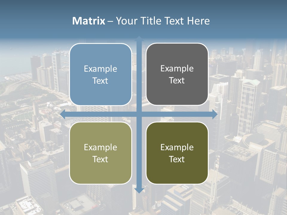 An Aerial View Of A City With Skyscrapers PowerPoint Template