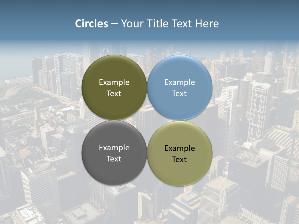 An Aerial View Of A City With Skyscrapers PowerPoint Template