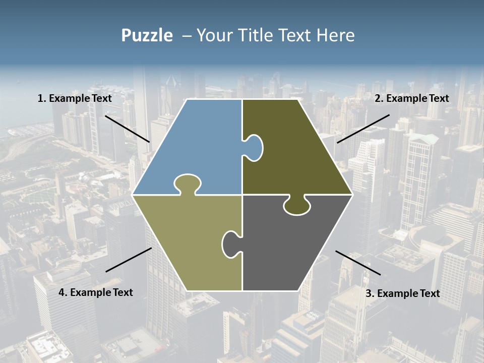 An Aerial View Of A City With Skyscrapers PowerPoint Template