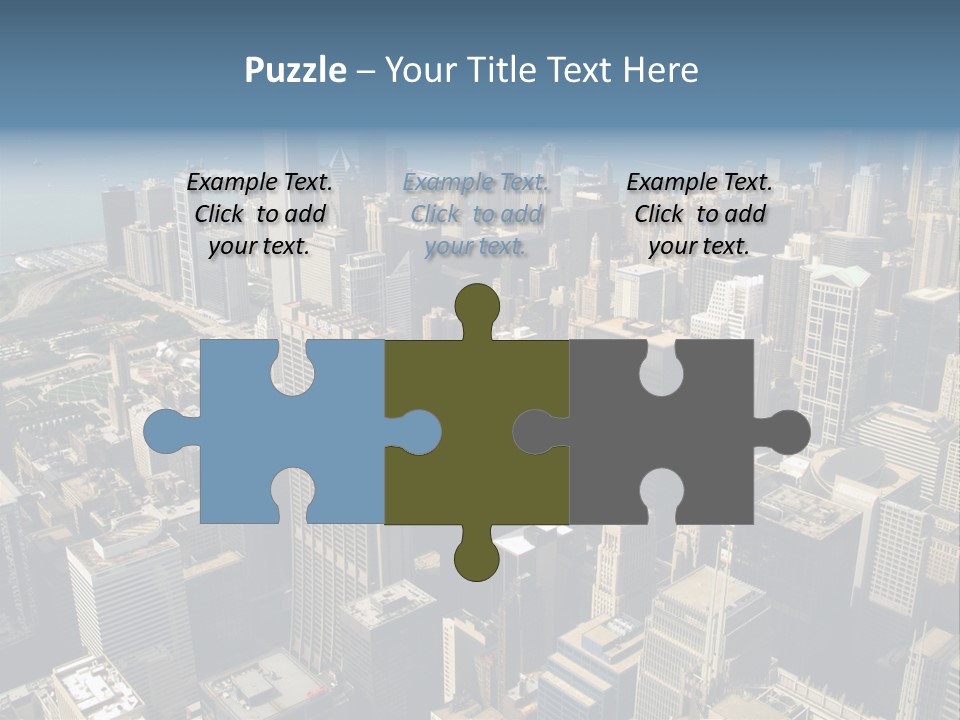 An Aerial View Of A City With Skyscrapers PowerPoint Template