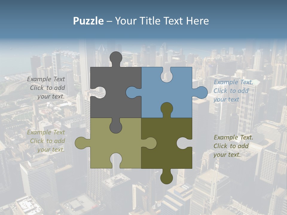 An Aerial View Of A City With Skyscrapers PowerPoint Template