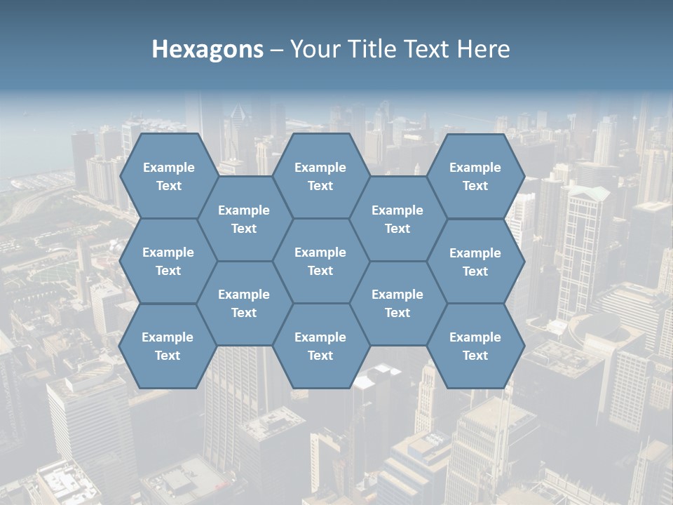 An Aerial View Of A City With Skyscrapers PowerPoint Template