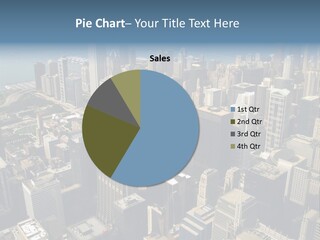 An Aerial View Of A City With Skyscrapers PowerPoint Template