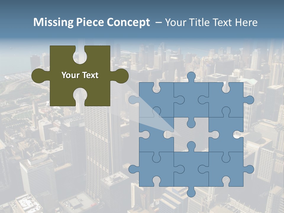 An Aerial View Of A City With Skyscrapers PowerPoint Template