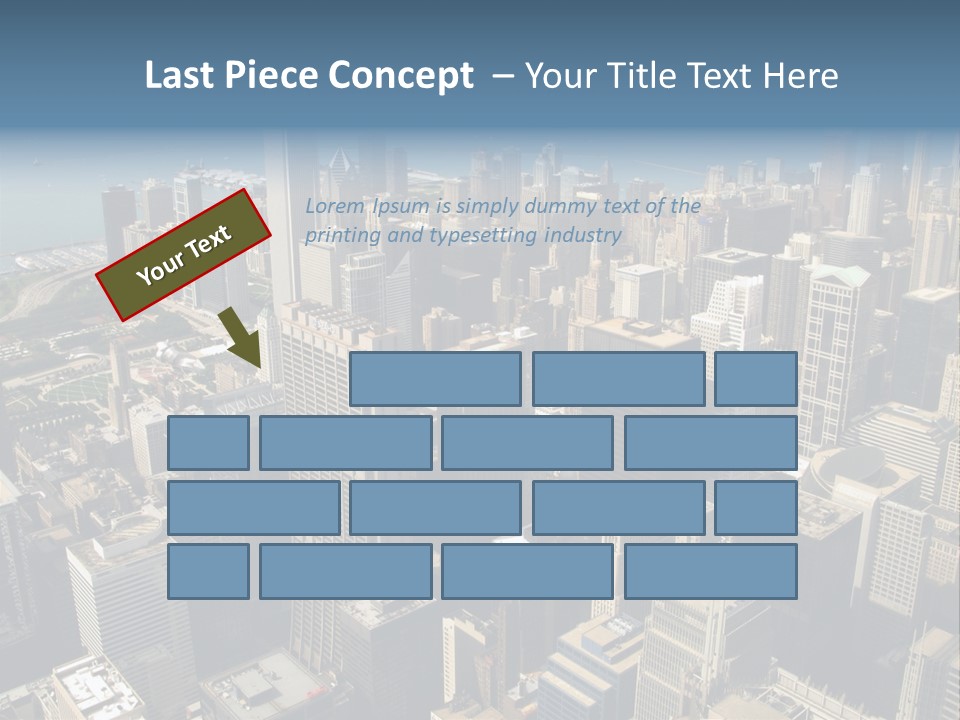 An Aerial View Of A City With Skyscrapers PowerPoint Template
