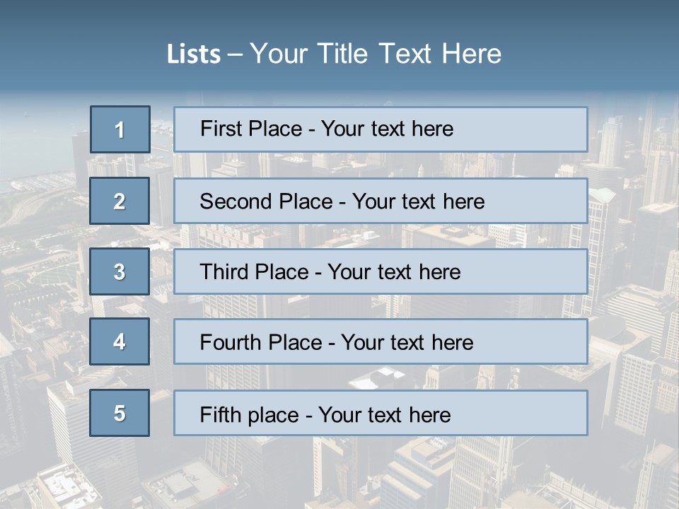 An Aerial View Of A City With Skyscrapers PowerPoint Template