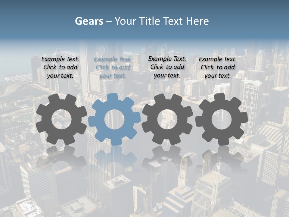 An Aerial View Of A City With Skyscrapers PowerPoint Template