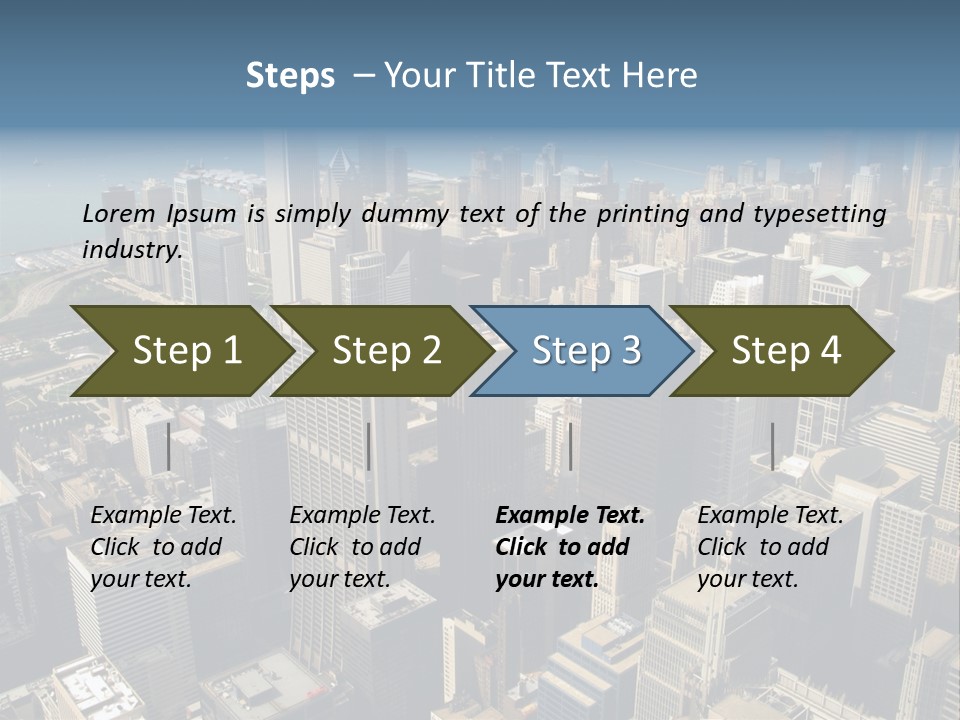 An Aerial View Of A City With Skyscrapers PowerPoint Template