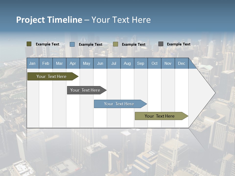 An Aerial View Of A City With Skyscrapers PowerPoint Template