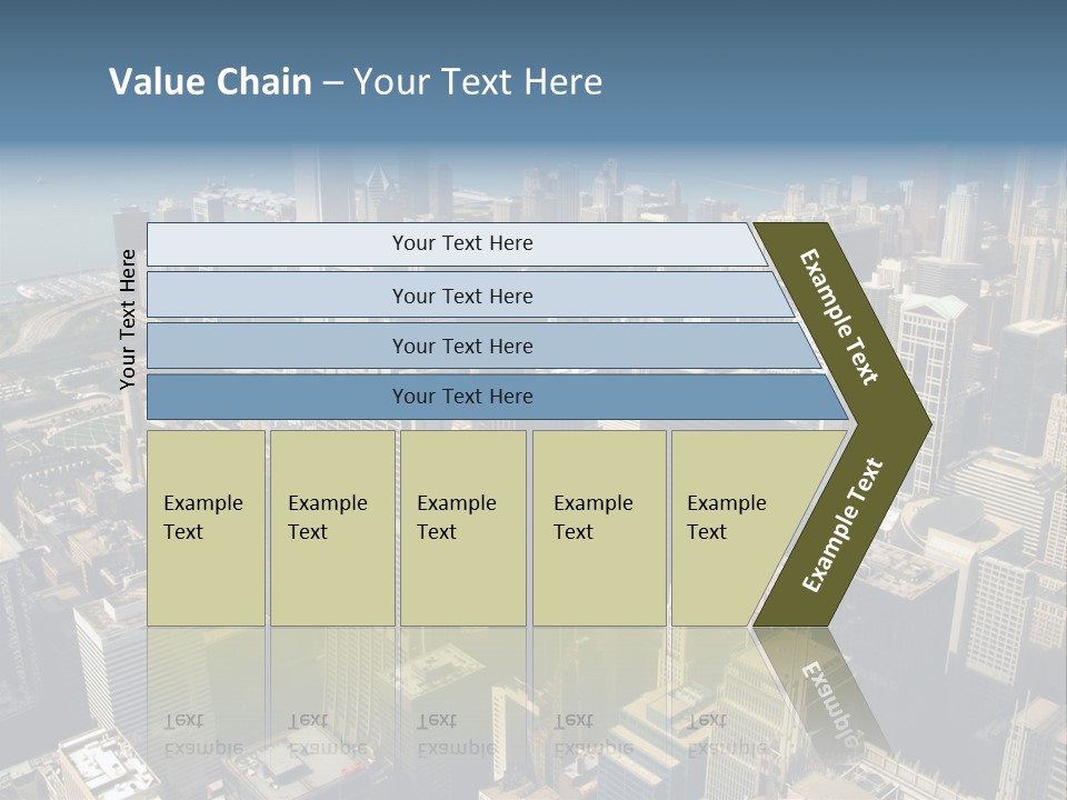 An Aerial View Of A City With Skyscrapers PowerPoint Template