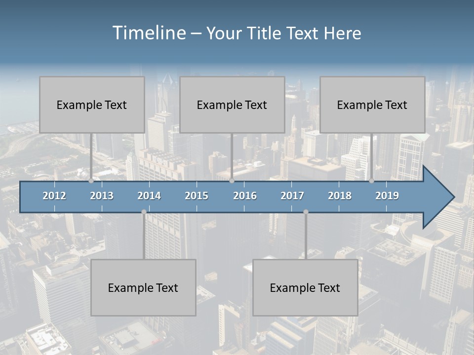 An Aerial View Of A City With Skyscrapers PowerPoint Template