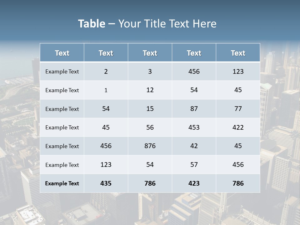 An Aerial View Of A City With Skyscrapers PowerPoint Template