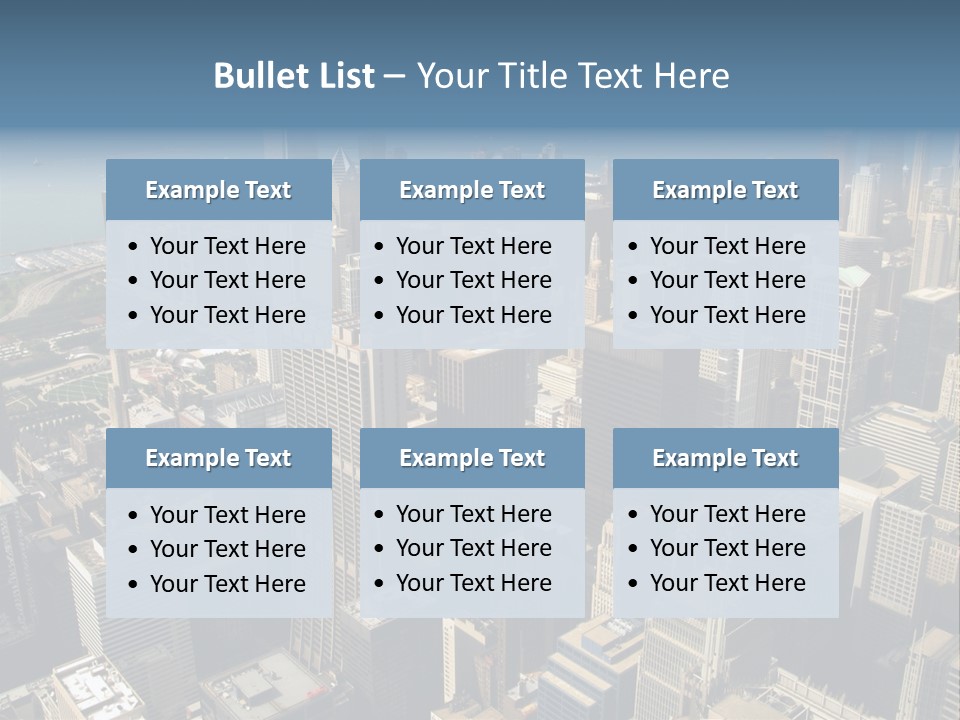 An Aerial View Of A City With Skyscrapers PowerPoint Template