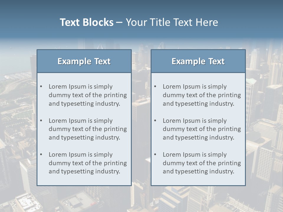 An Aerial View Of A City With Skyscrapers PowerPoint Template