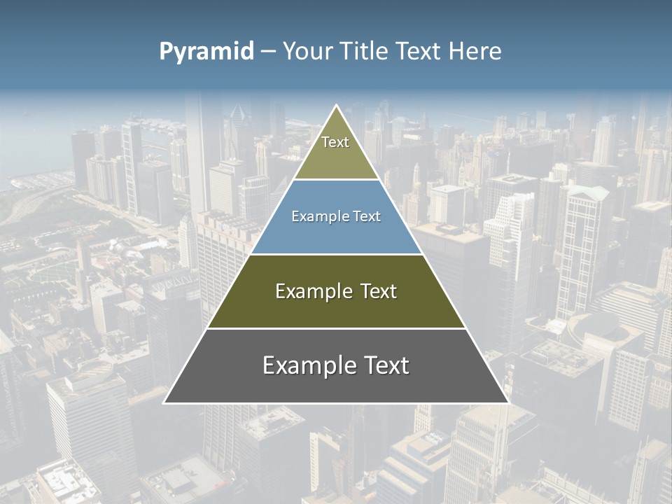 An Aerial View Of A City With Skyscrapers PowerPoint Template