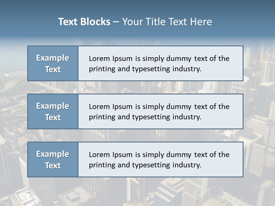 An Aerial View Of A City With Skyscrapers PowerPoint Template