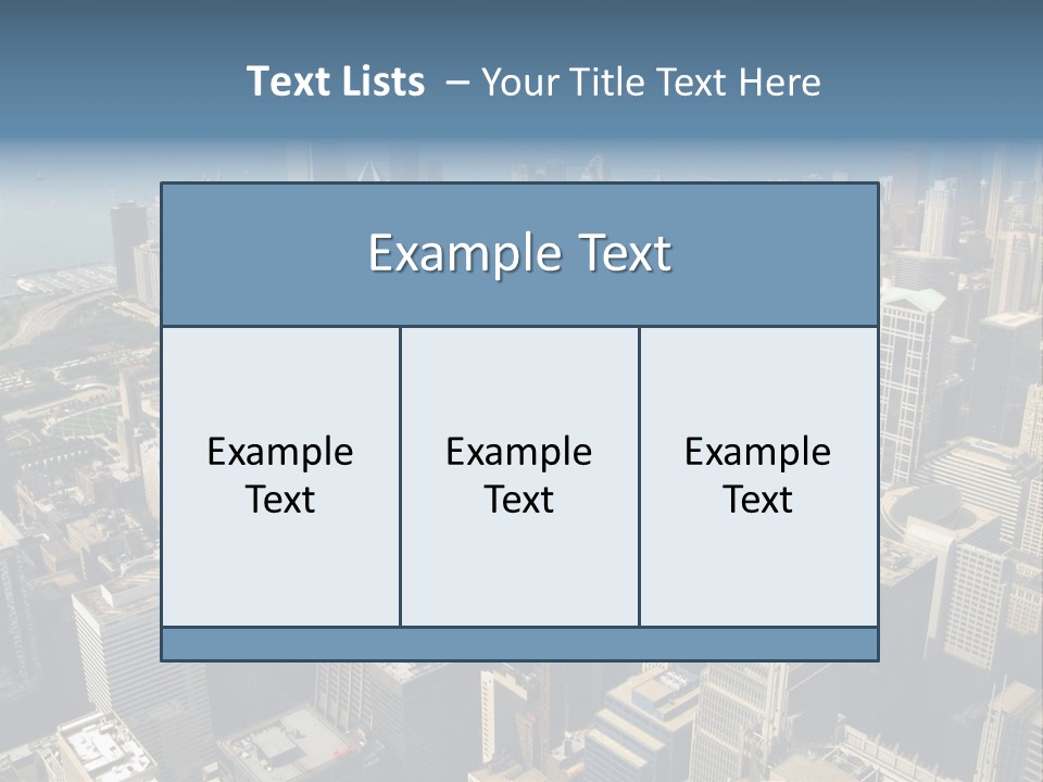 An Aerial View Of A City With Skyscrapers PowerPoint Template