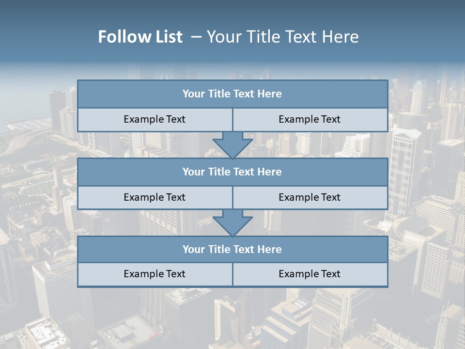 An Aerial View Of A City With Skyscrapers PowerPoint Template