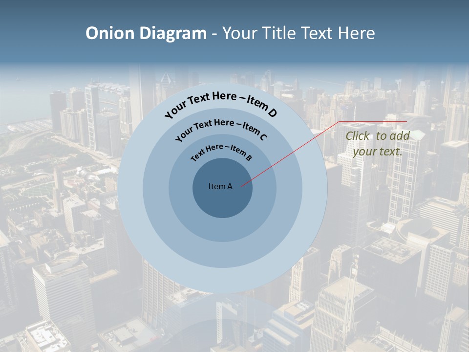 An Aerial View Of A City With Skyscrapers PowerPoint Template