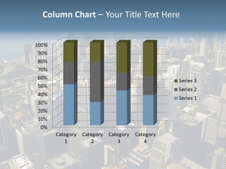 An Aerial View Of A City With Skyscrapers PowerPoint Template