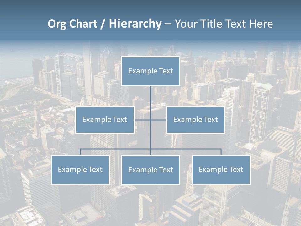 An Aerial View Of A City With Skyscrapers PowerPoint Template