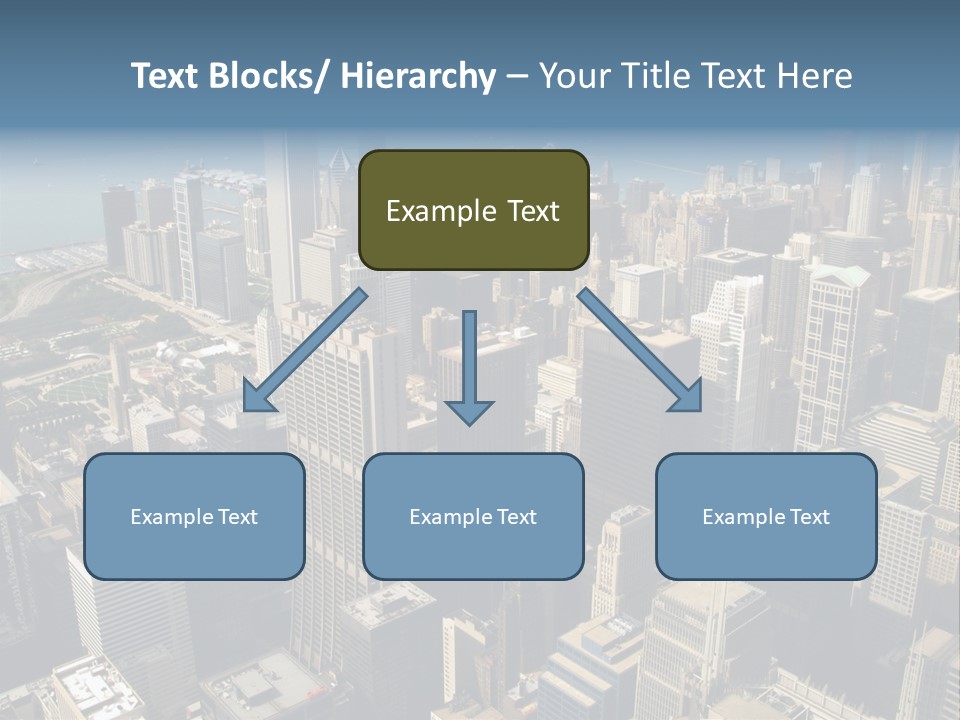 An Aerial View Of A City With Skyscrapers PowerPoint Template