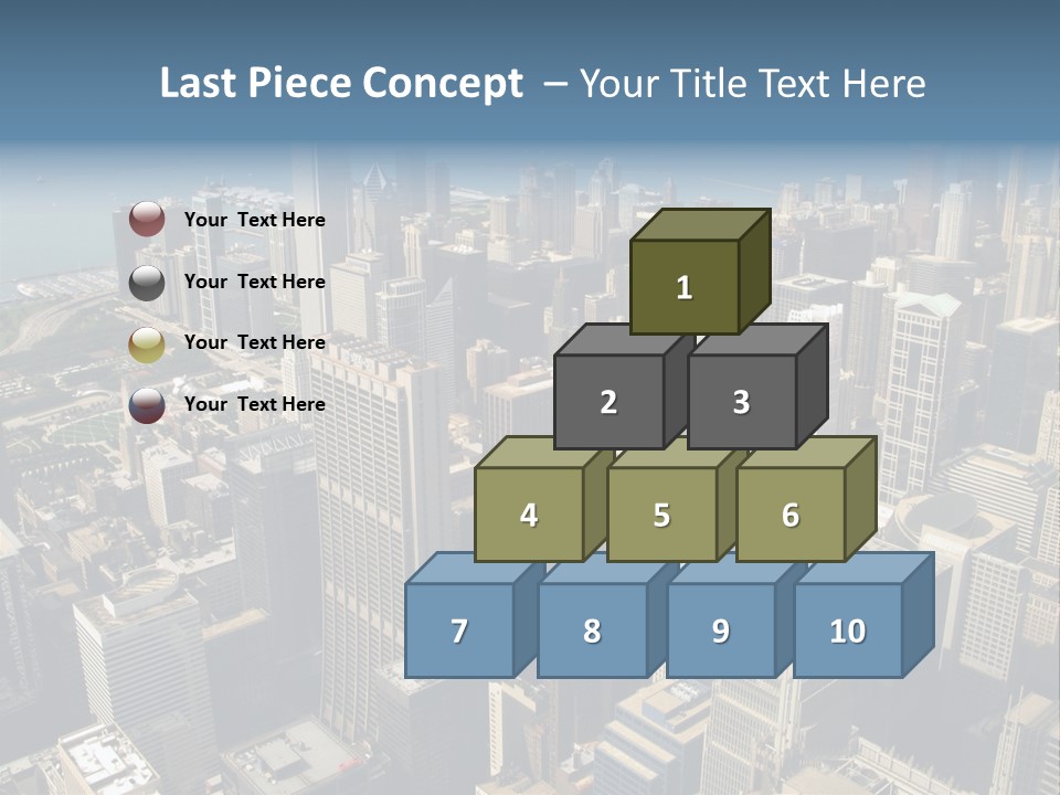 An Aerial View Of A City With Skyscrapers PowerPoint Template
