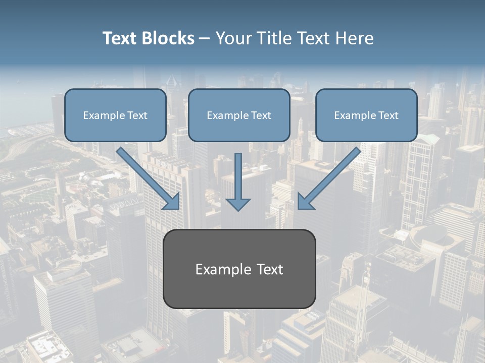 An Aerial View Of A City With Skyscrapers PowerPoint Template
