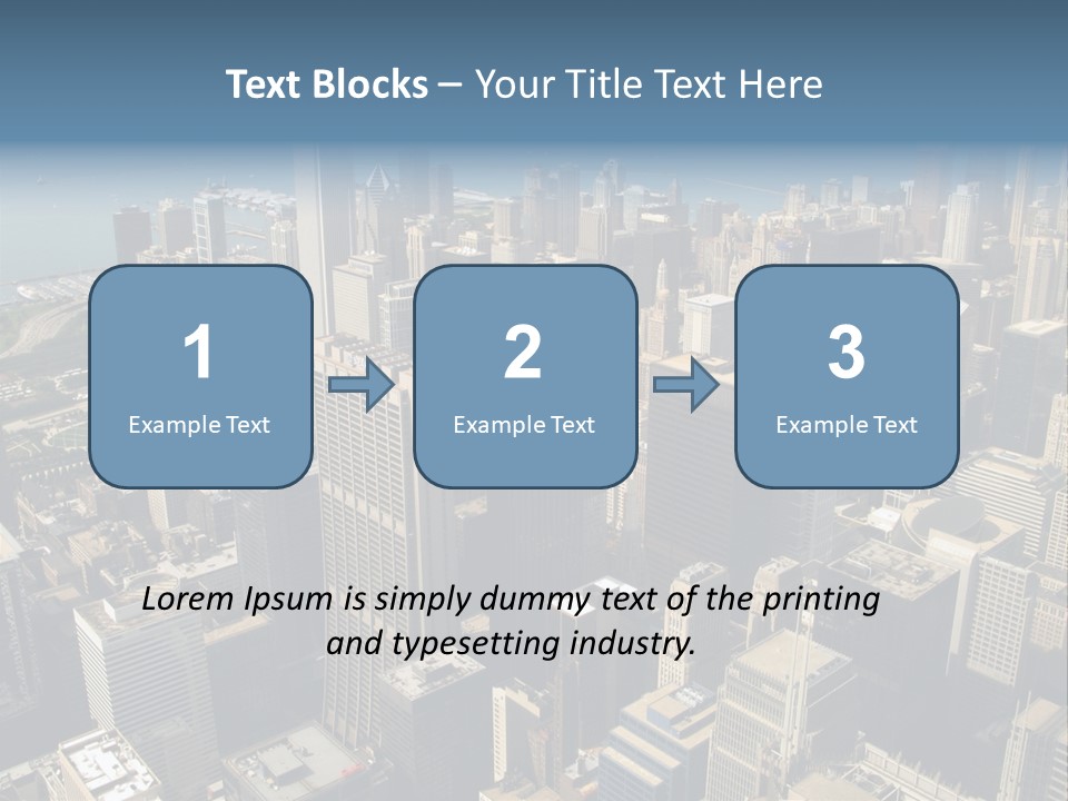 An Aerial View Of A City With Skyscrapers PowerPoint Template