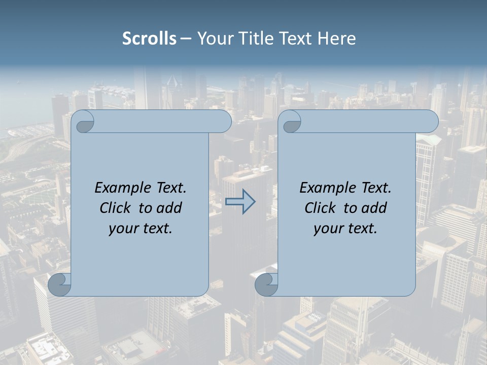 An Aerial View Of A City With Skyscrapers PowerPoint Template