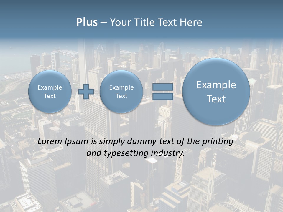 An Aerial View Of A City With Skyscrapers PowerPoint Template